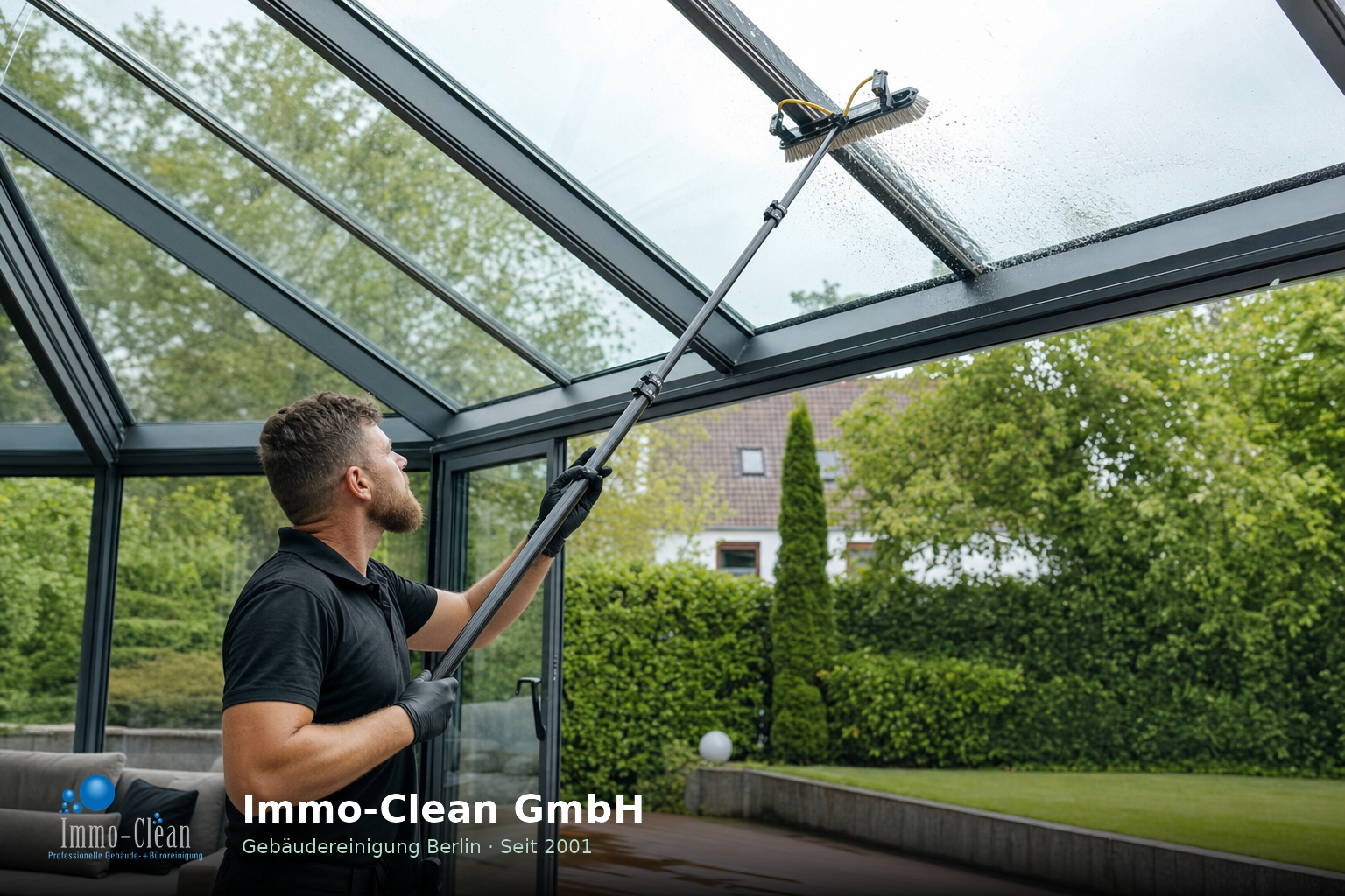 Glasreinigung Berlin - Unsere Verfahrenskette für Spezialglas-Objekte: Für Glasdächer,