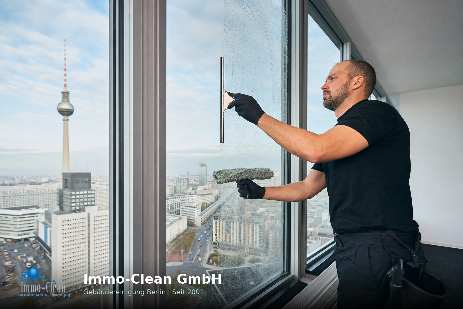 Glasureinigung Buero Berlin - Für die Glasreinigung setzen wir zwei