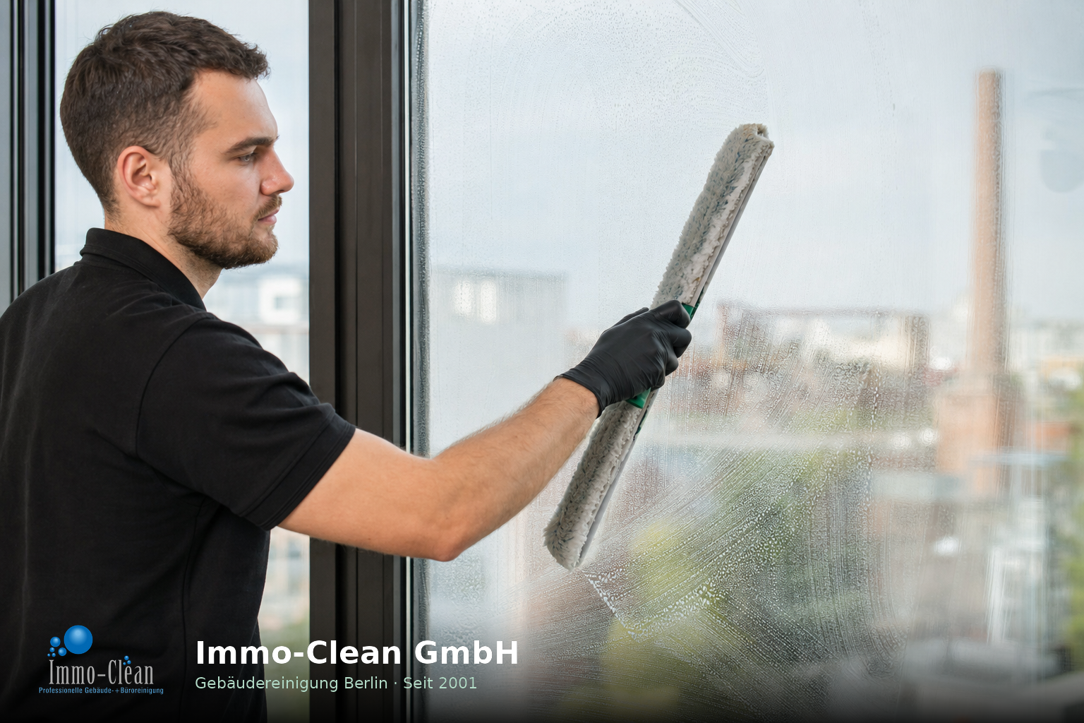 Glasureinigung Buero Berlin - Rahmen, Fensterbänke und Beschläge werden im