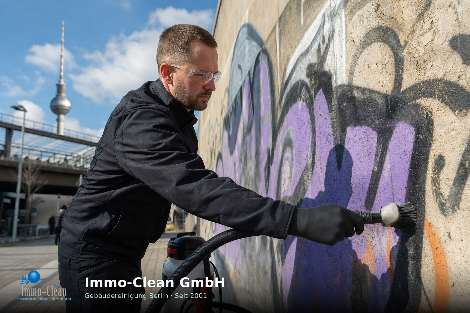Graffitientfernung Berlin - Als Spezialisten für Sonderreinigung Berlin lösen