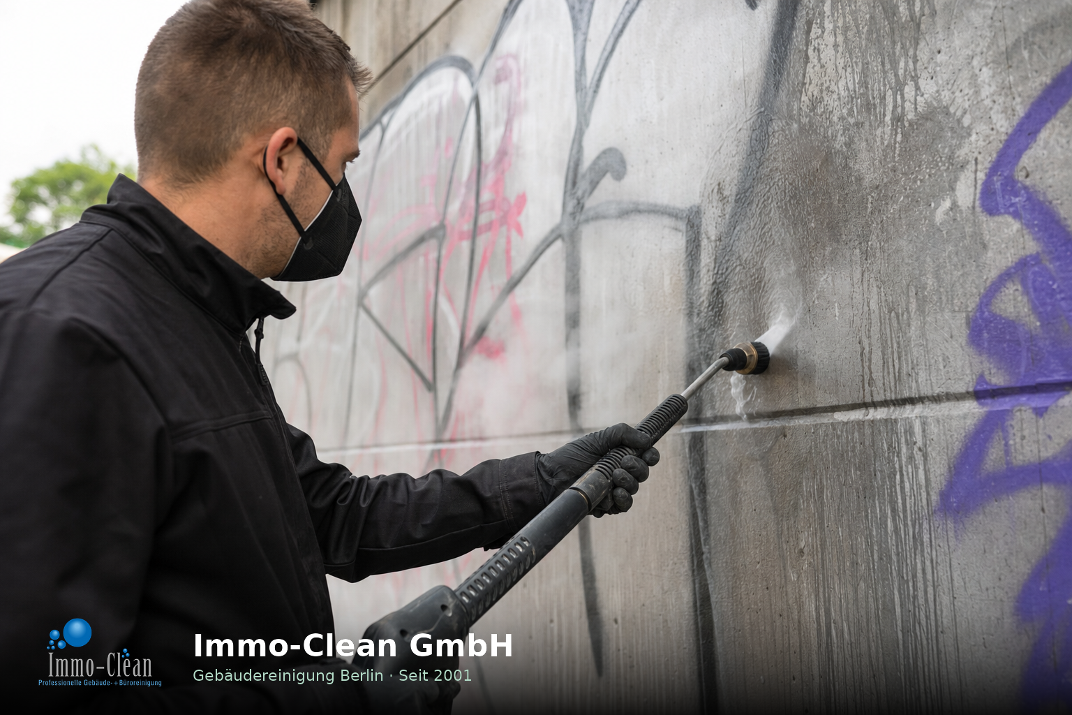 Graffitientfernung Berlin - Wir starten mit einer kurzen Aufnahme