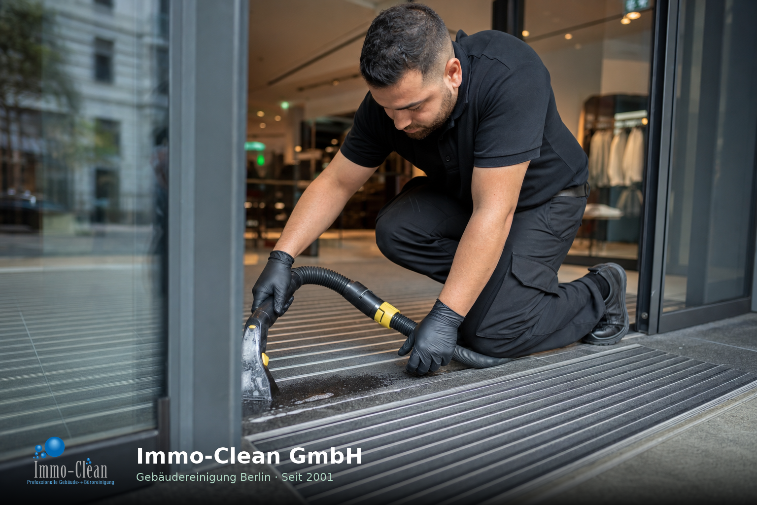 Ladenreinigung Berlin - Verkaufsfläche reinigen Eingangsbereich und Schaufenster Regale