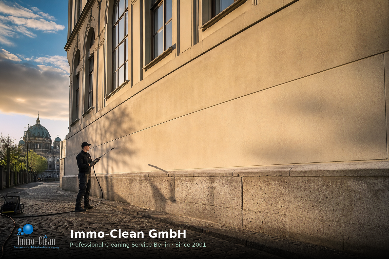 Substrate-safe graffiti removal from a Berlin facade