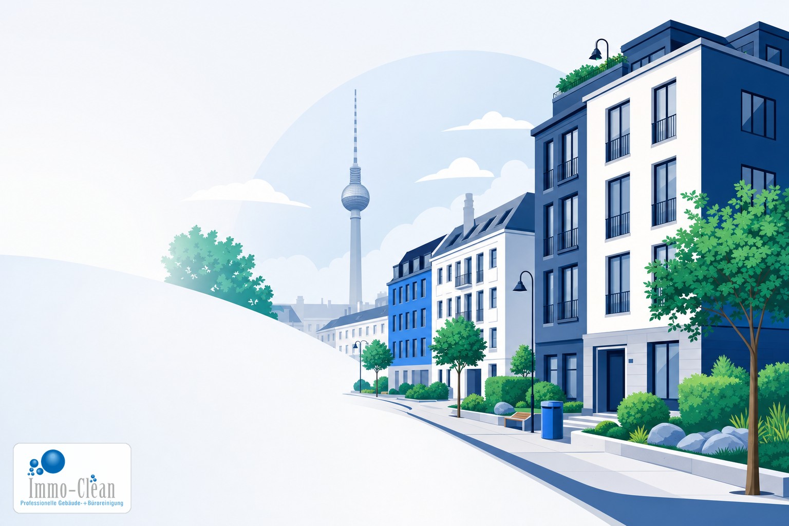 Illustration: Gebäudereinigung in Berlin Brandenburg – lokales Einsatzgebiet