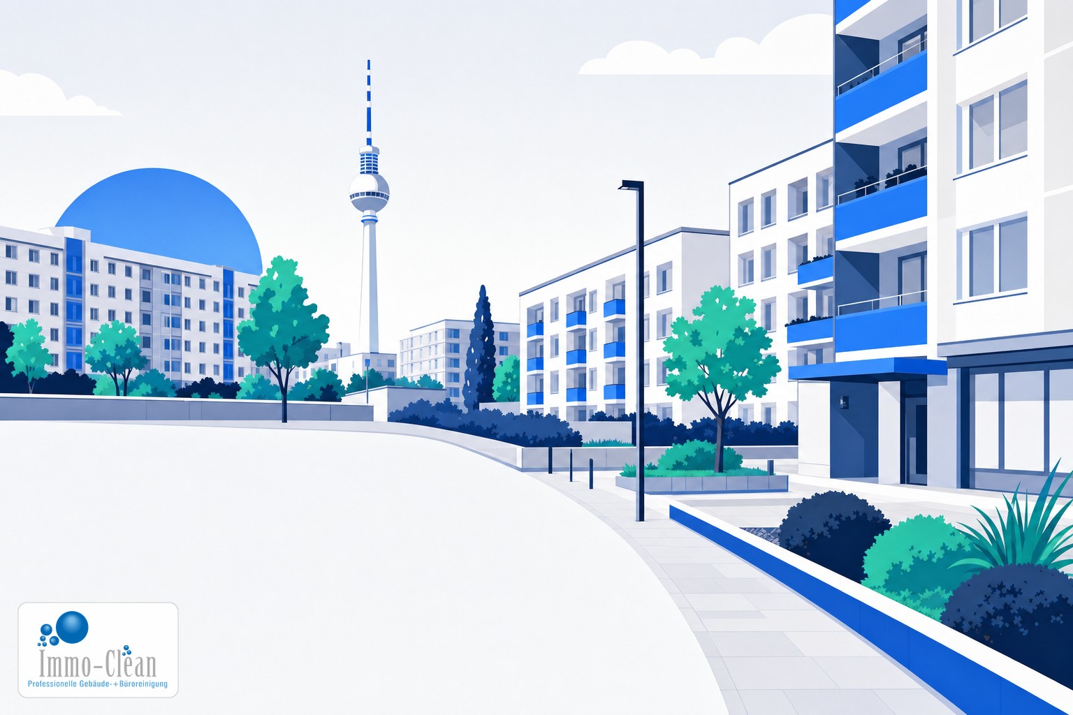 Illustration: Gebäudereinigung in Berlin Hellersdorf – lokales Einsatzgebiet