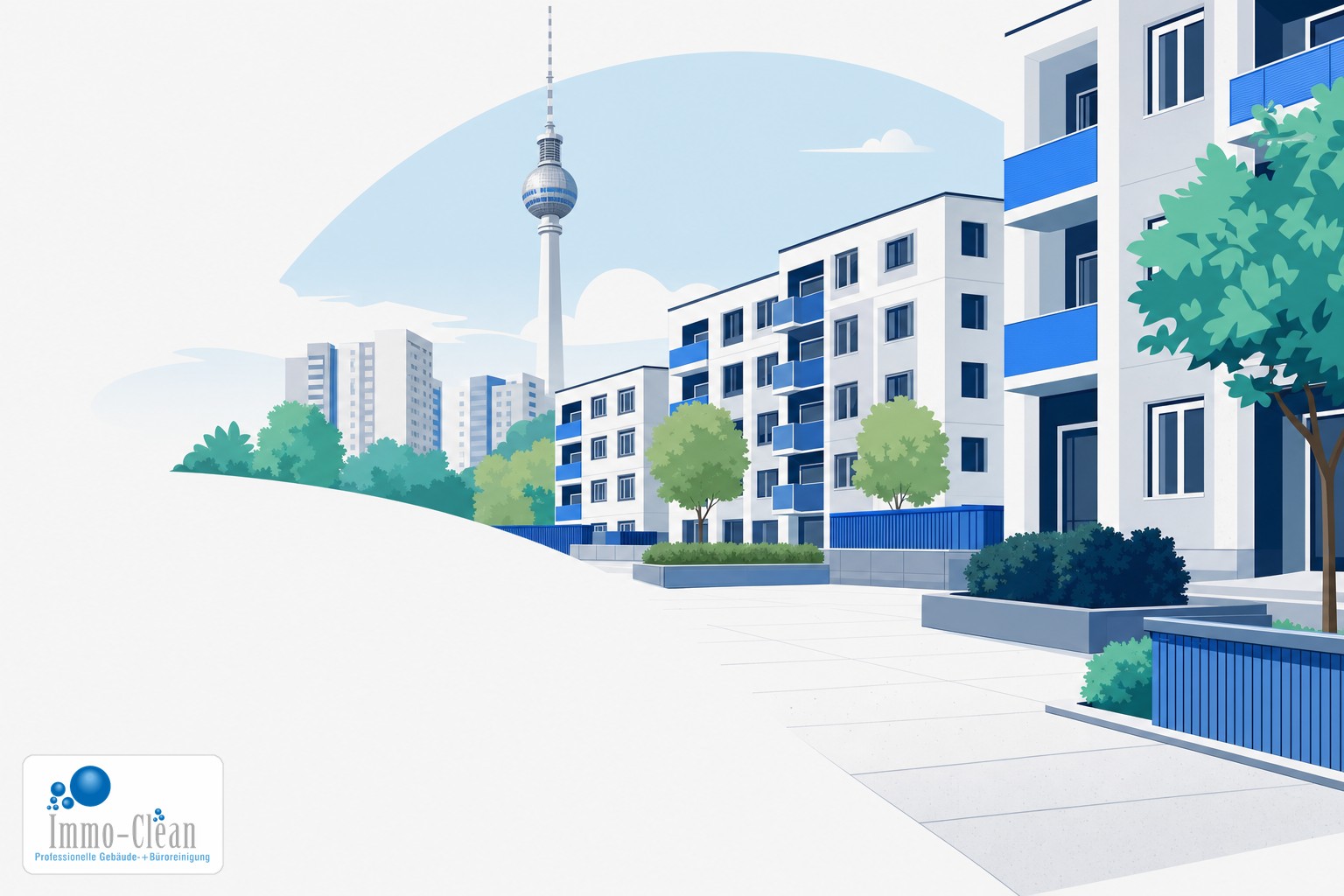 Illustration: Gebäudereinigung in Berlin Marzahn – lokales Einsatzgebiet