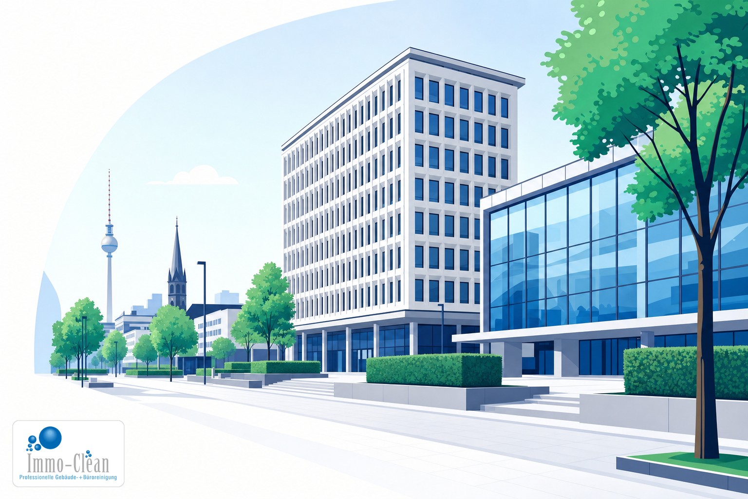 Illustration: Gebäudereinigung in Berlin Steglitz – lokales Einsatzgebiet