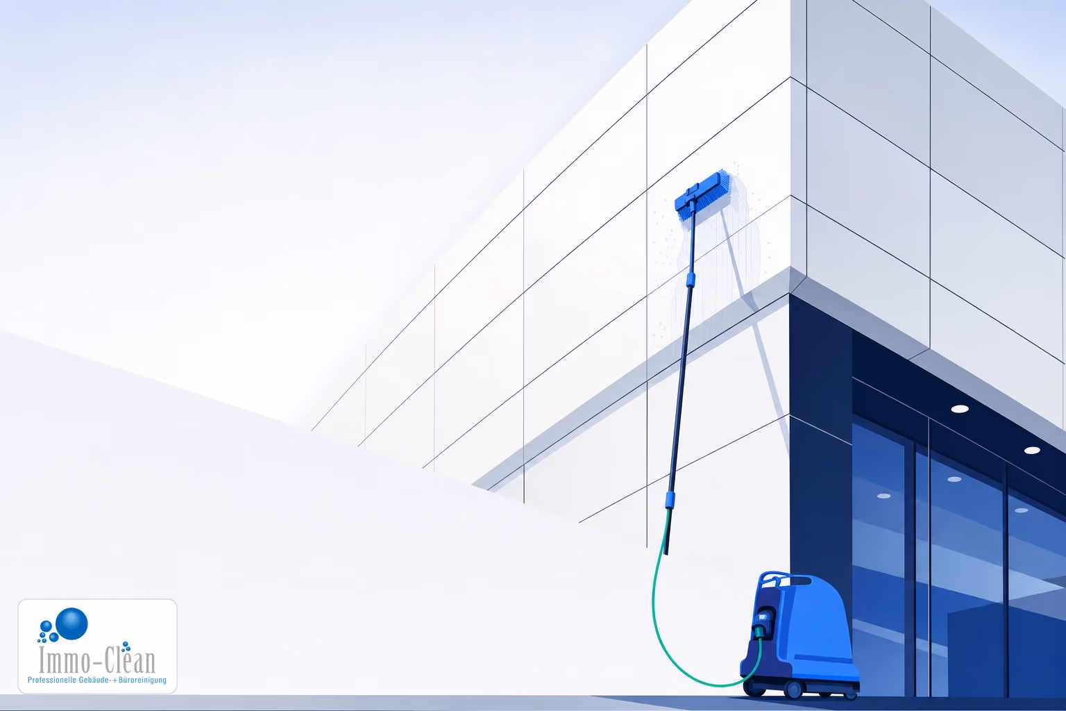 Illustration: Facade Cleaning process and typical customer questions