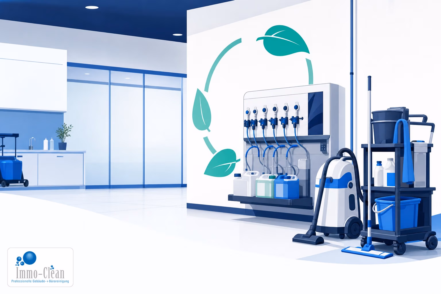 Illustration: Sustainable cleaning methods and eco-friendly processes