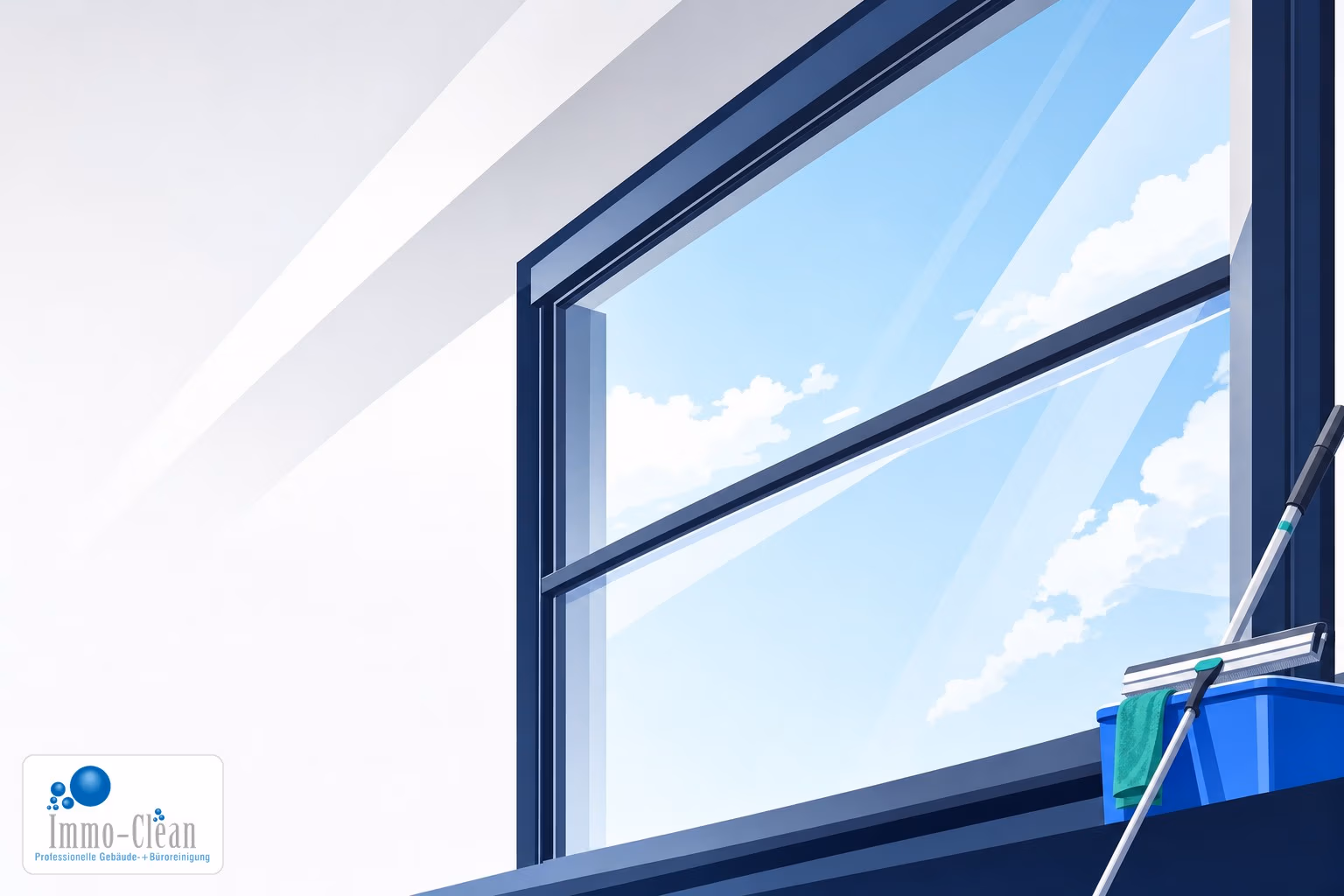 Illustration: Glasreinigung – Ablauf und typische Kundenfragen