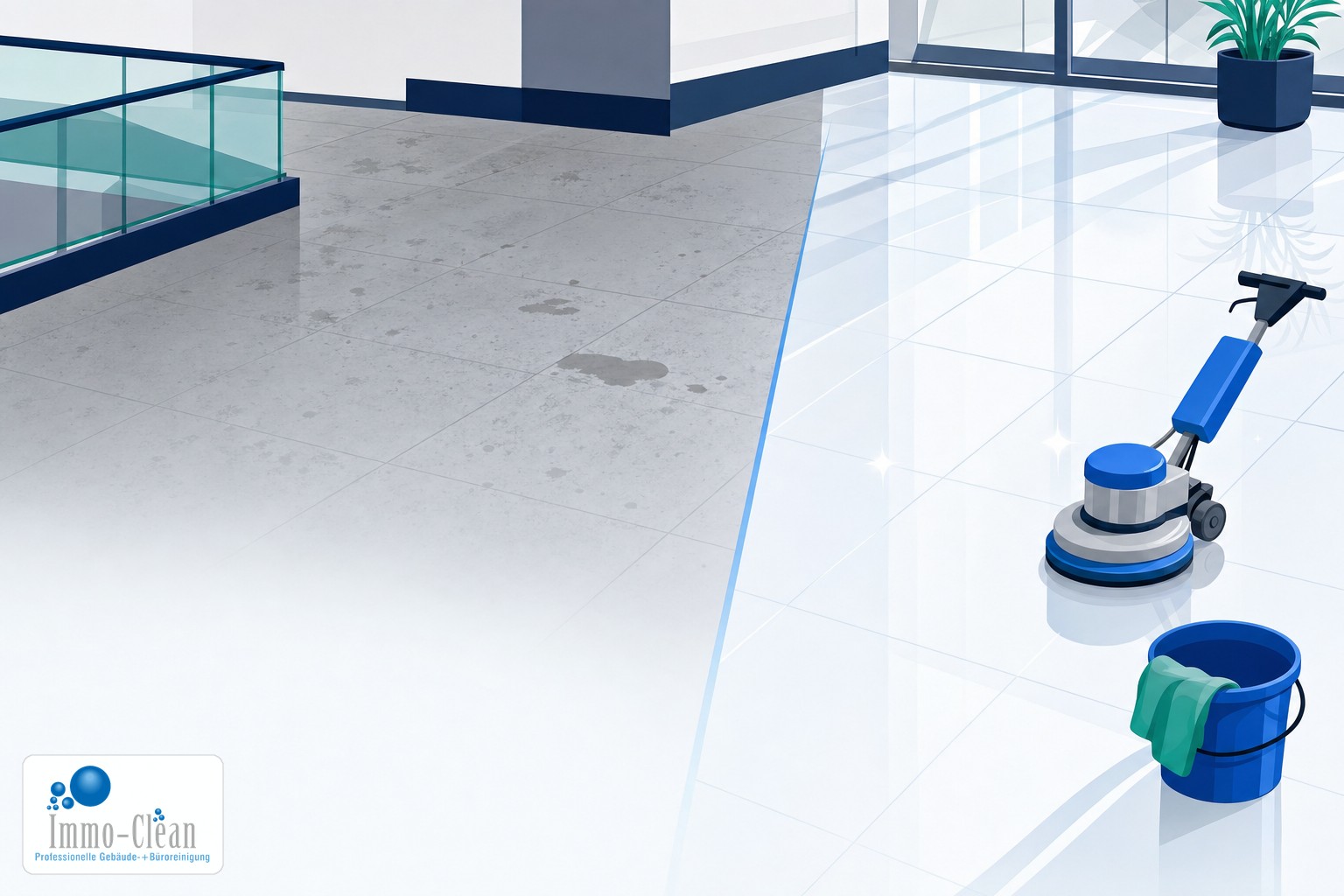 Illustration: Before and after comparison for Stone Cleaning