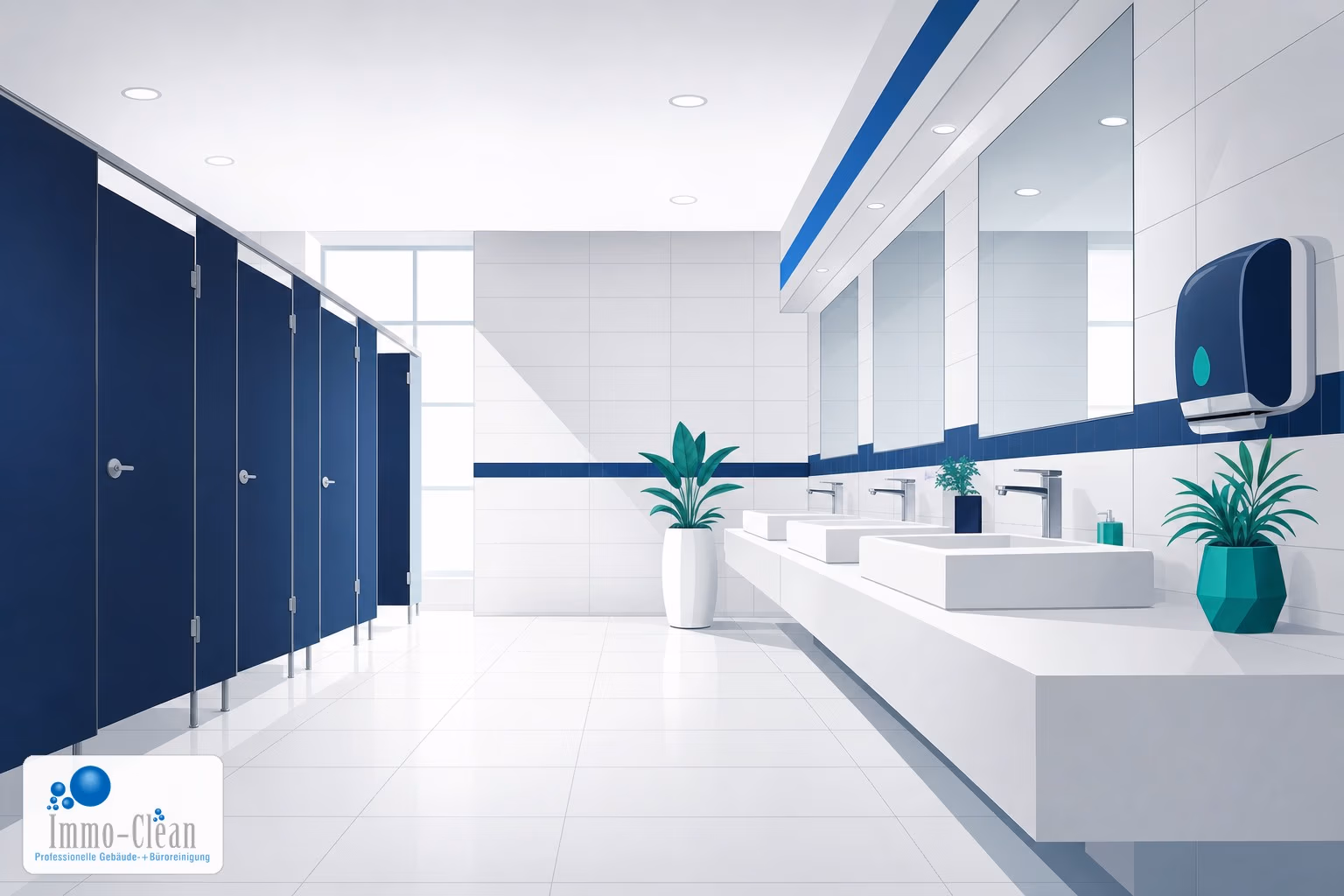 Illustration: Sanitärreinigung in Berlin nach dokumentierten Qualitätsstandards