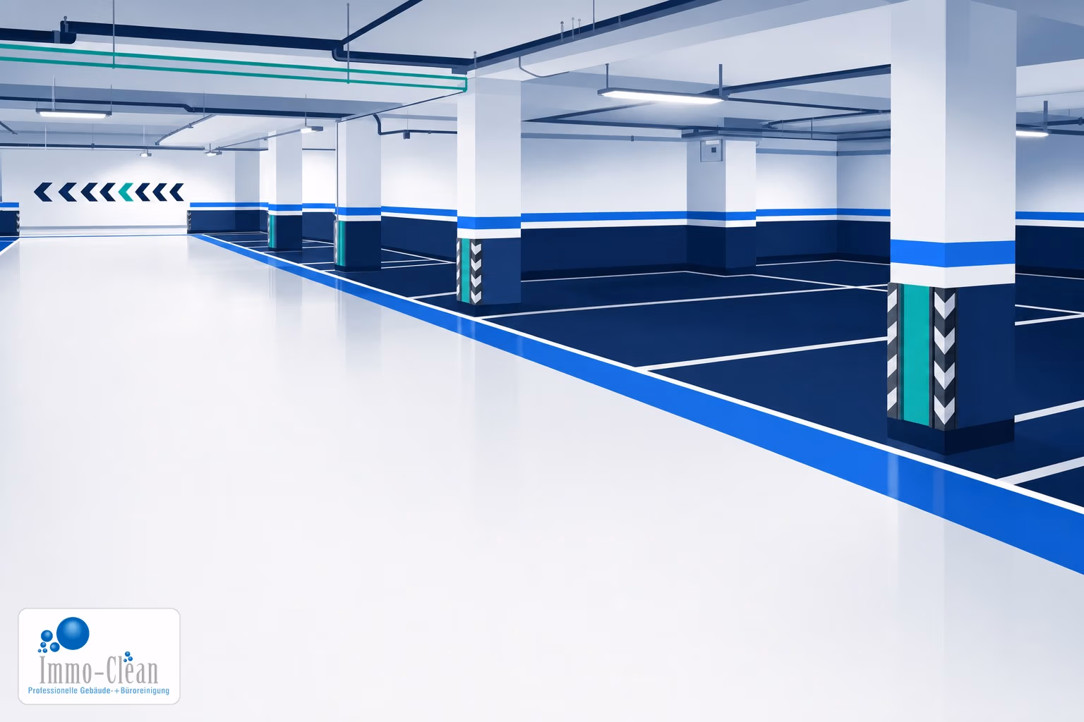 Illustration: Tiefgaragenreinigung in Berlin nach dokumentierten Qualitätsstandards