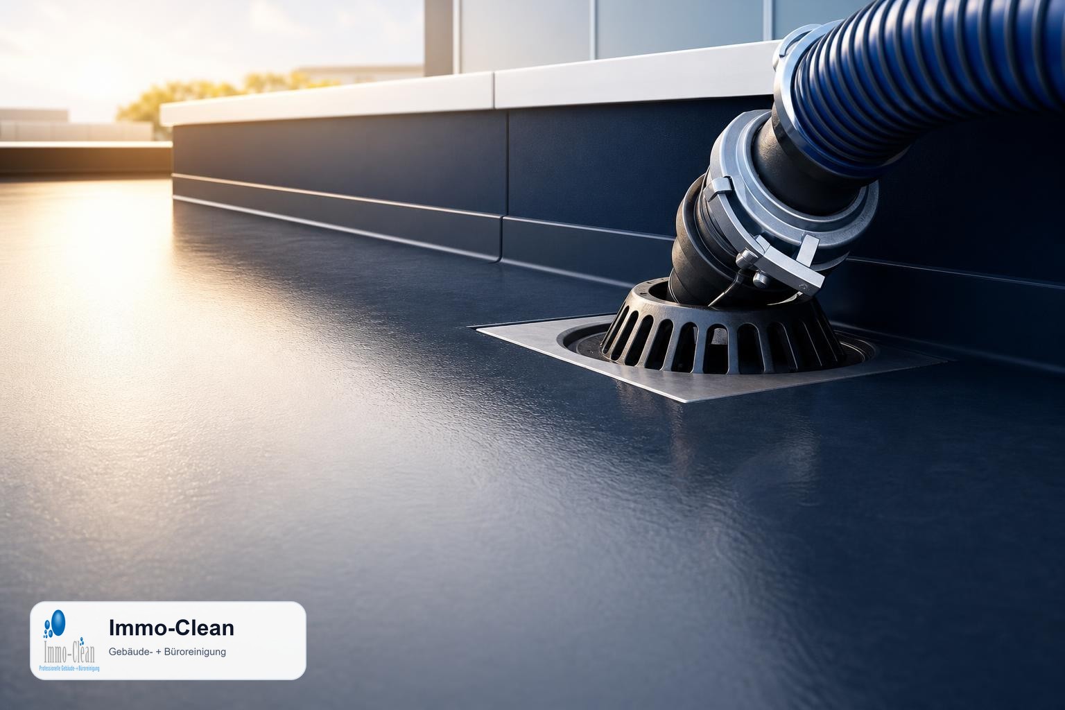 Illustration: Flat, high-quality vector illustration in the corporate design of a professional Berlin building-cleaning company