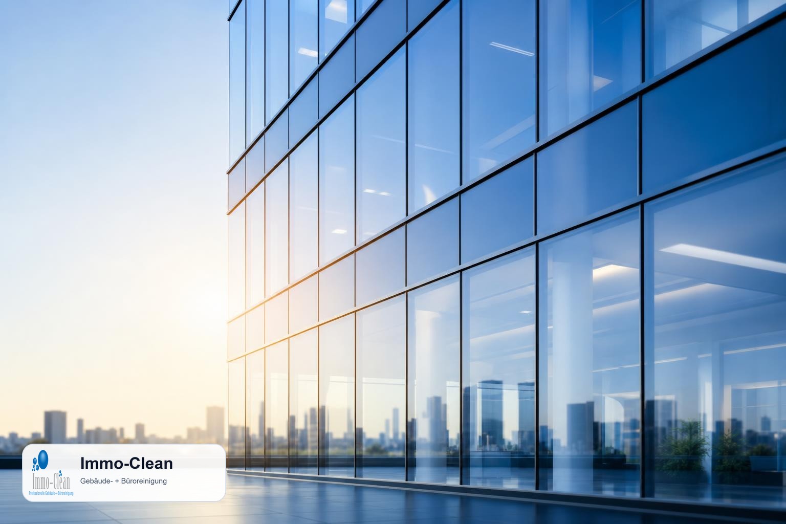 Illustration: Flat, high-quality vector illustration in the corporate design of a professional Berlin building-cleaning company